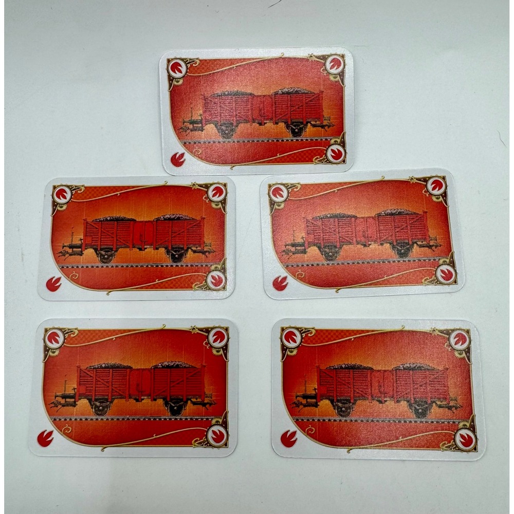 Days of Wonder Ticket to Ride Replacement Cards 5 Red Train Car Coal‎ Hopper